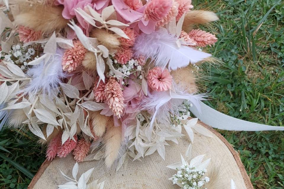 Bouquet de fleurs séchées