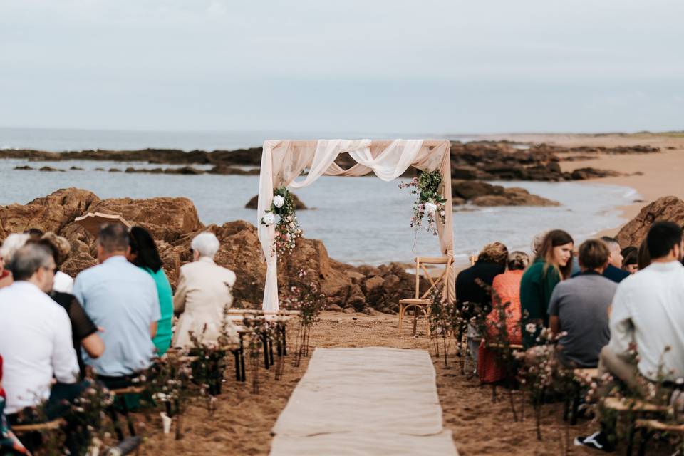 Cérémonie laïque sur la plage