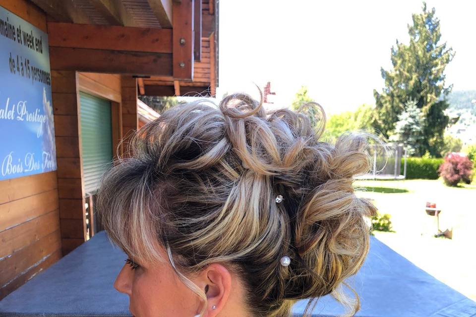 Chignon maman mariée Celine