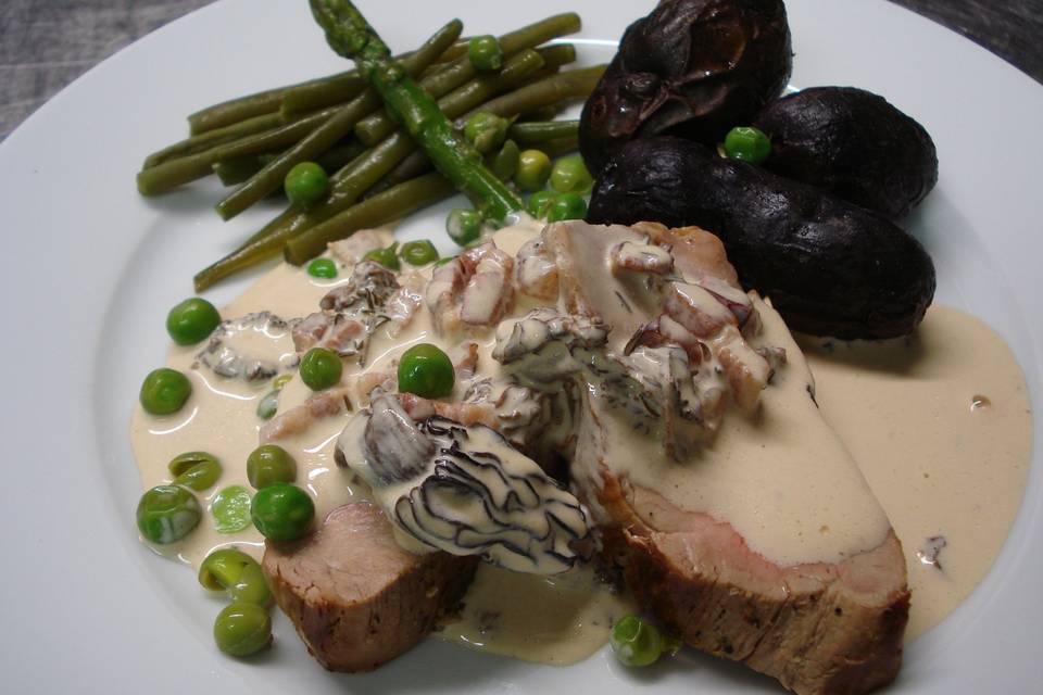 Médaillon de veau aux morilles