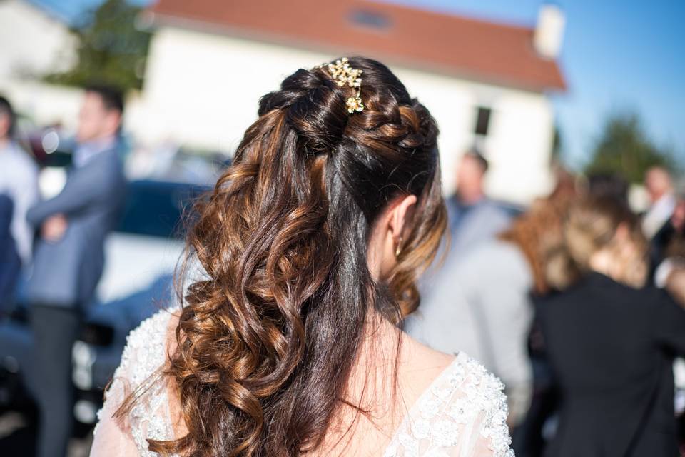 Bouquet mariés portrait