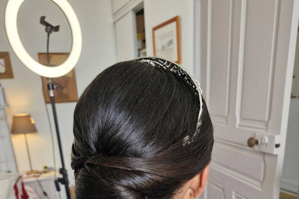 Le chignon bas mariée