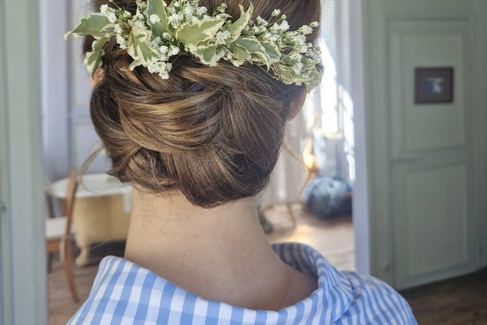 La mariée et son chignon