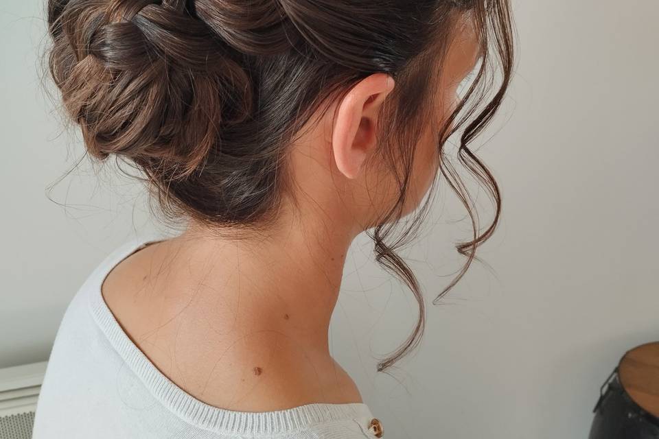 Chignon bohème témoin