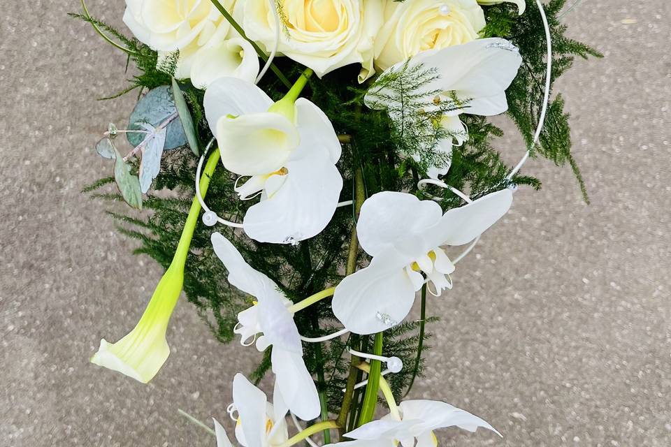 Bouquet cascade bleu