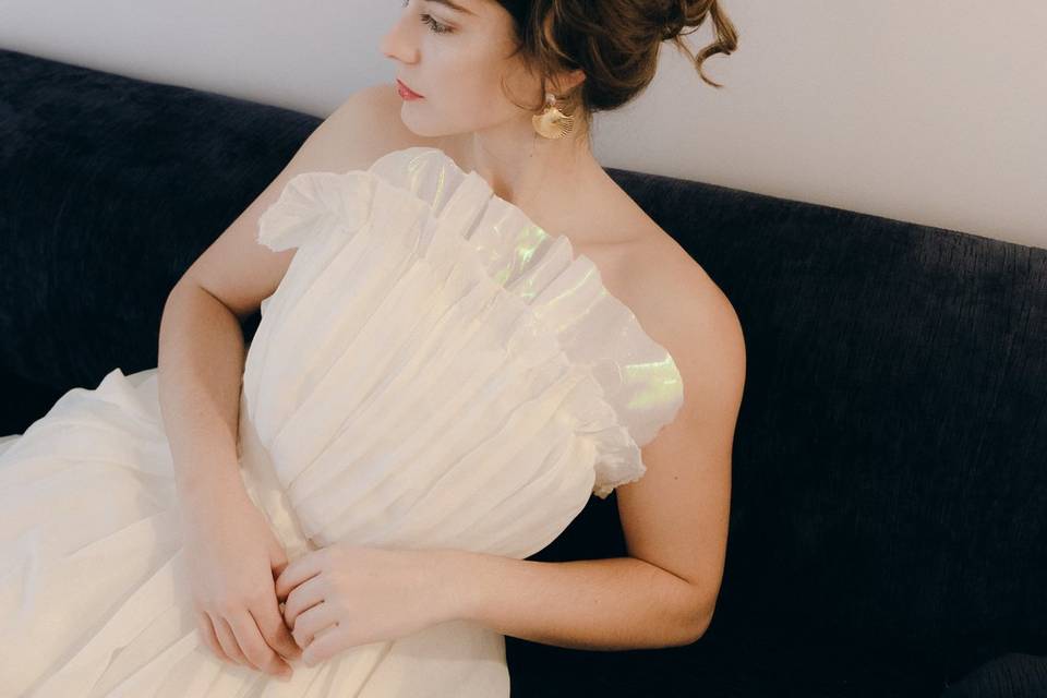 Robe voile des perles
