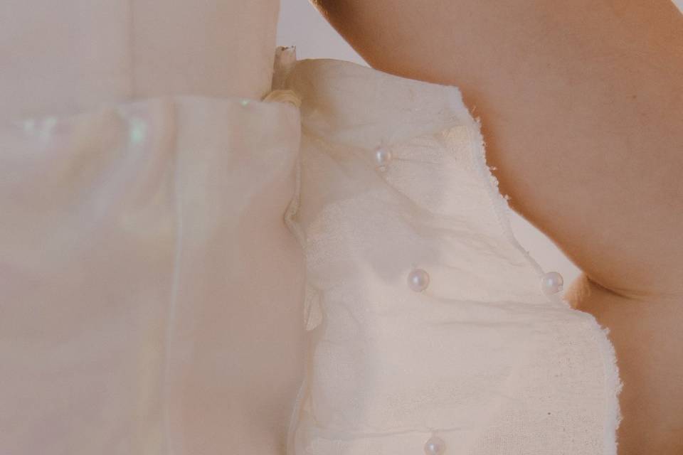 Robe voile des perles