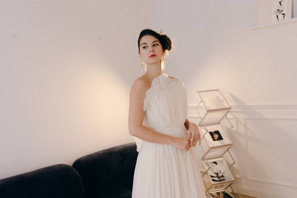 Robe voile des perles