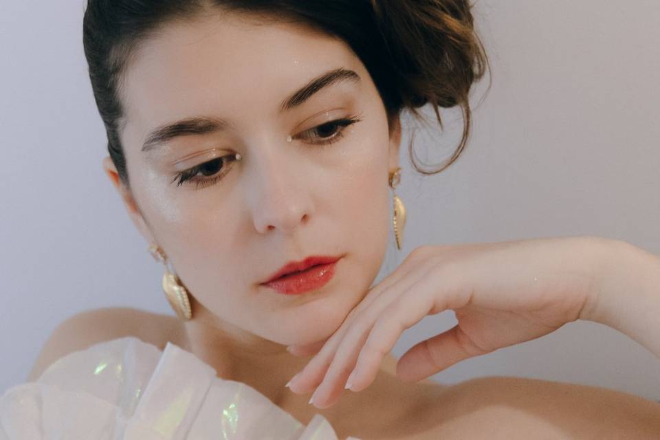 Robe voile des perles