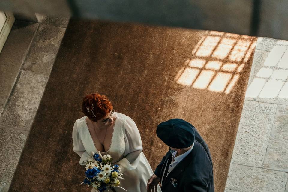 La mariée avant d'entrée