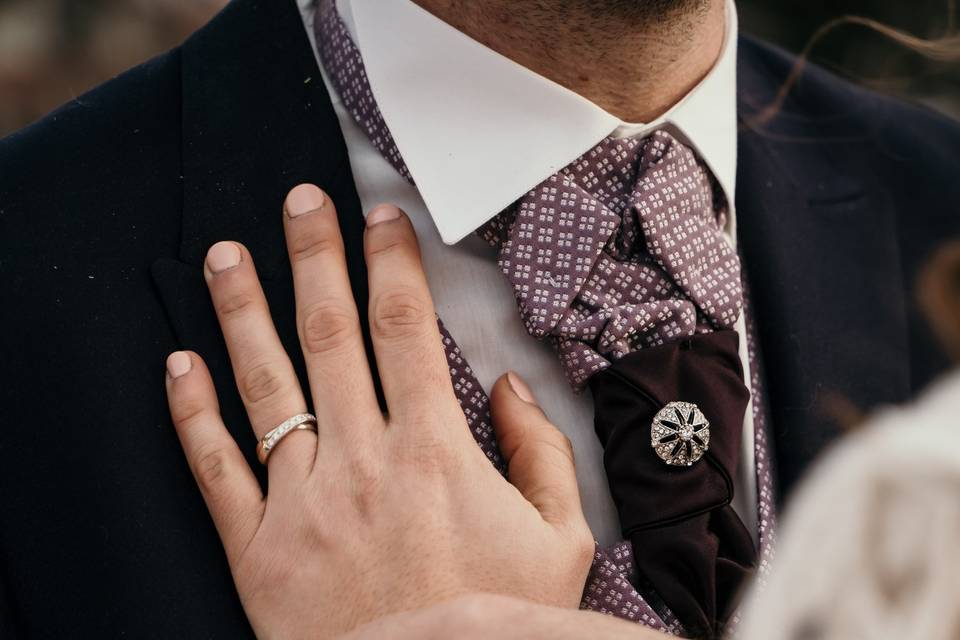Photo couple mariage hiver