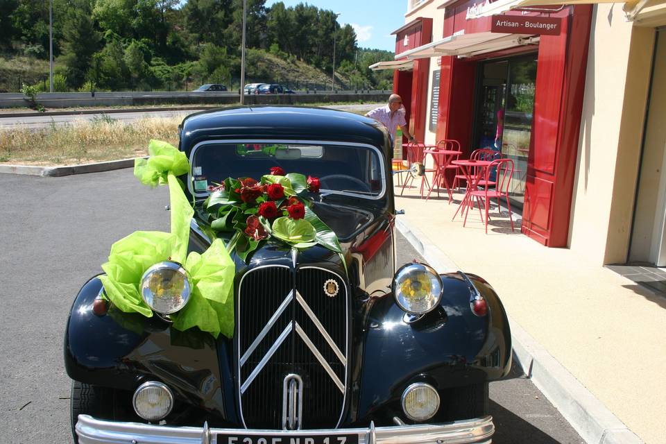 Voiture, vert et rouge