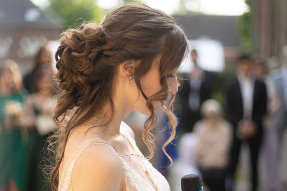 Chignon cheveux longs