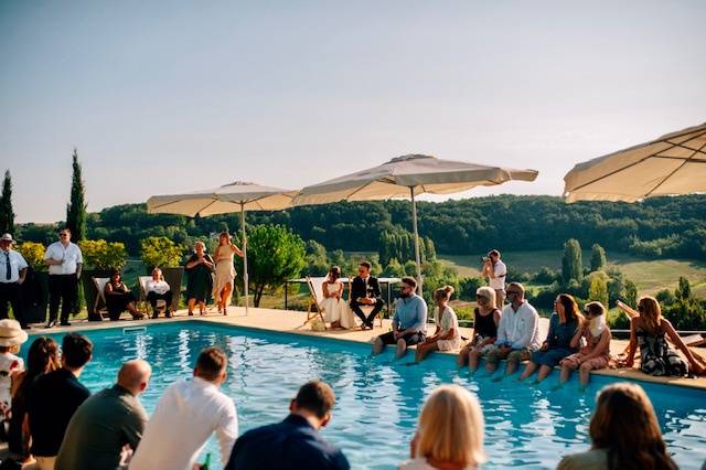 Autour de la piscine