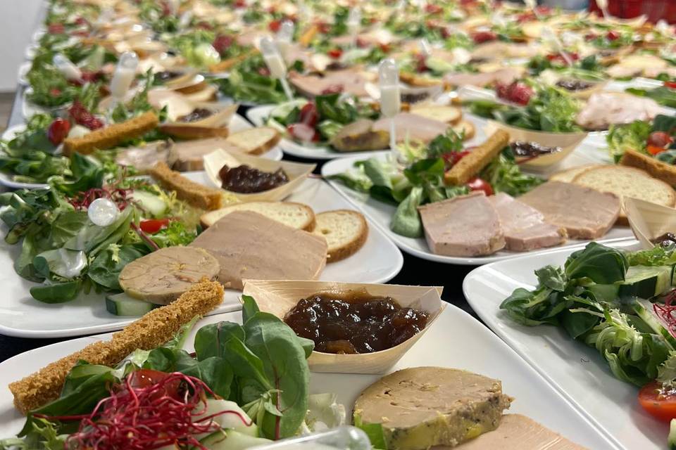 Salade et son foie gras