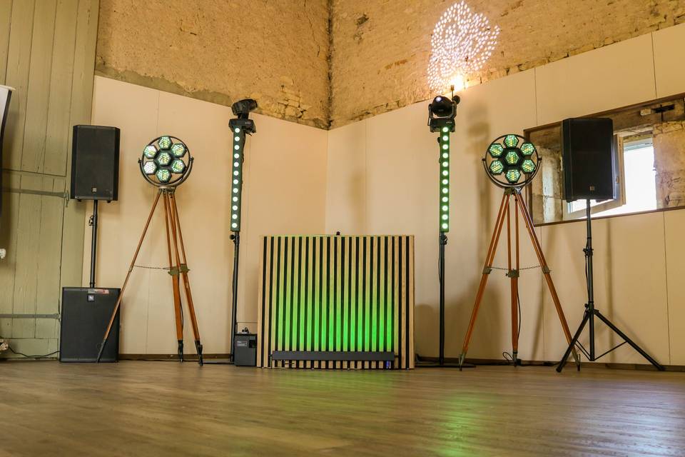 Installation vintage en vert
