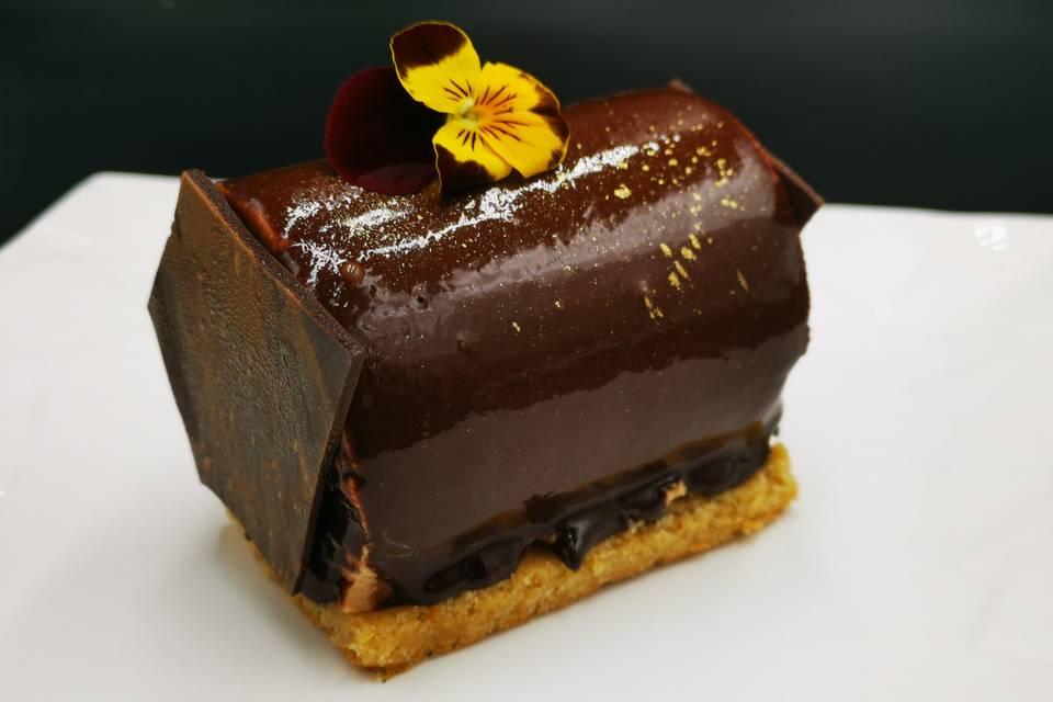 Entremet chocolat caramel