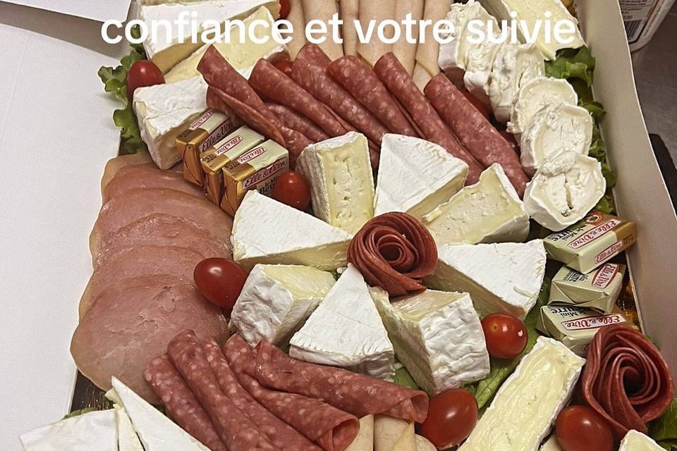 Plateau de fromage et charcute