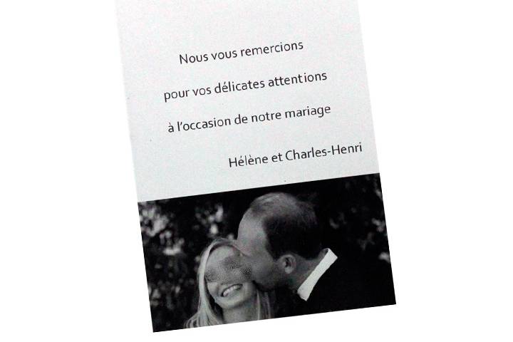 Remerciement mariage