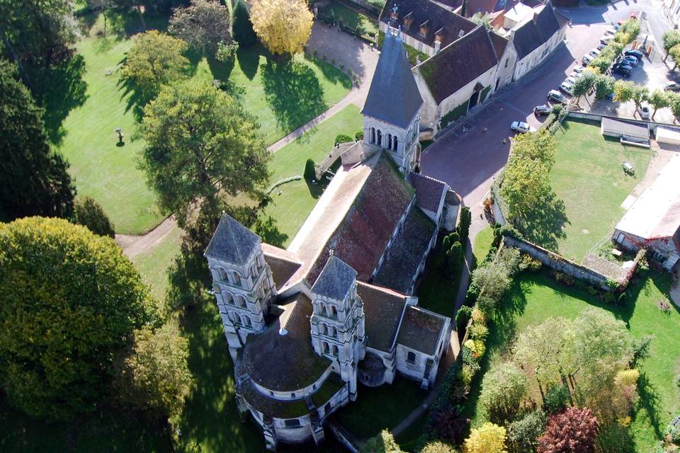 L'abbaye vue du ciel