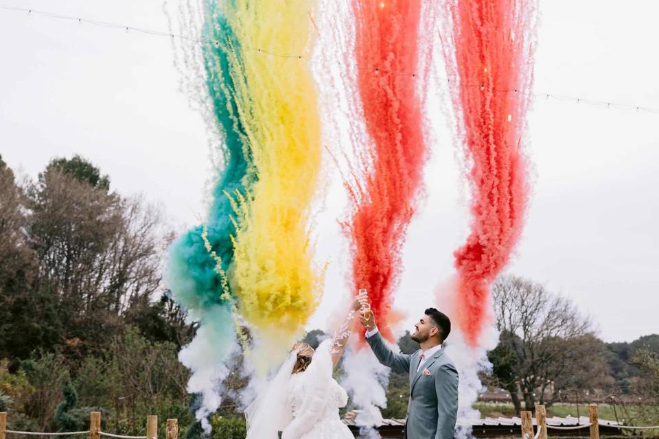 Fusées de couleurs