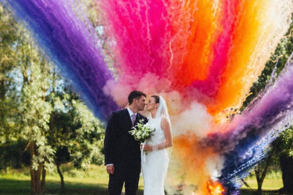 Feux d'artifices de jour