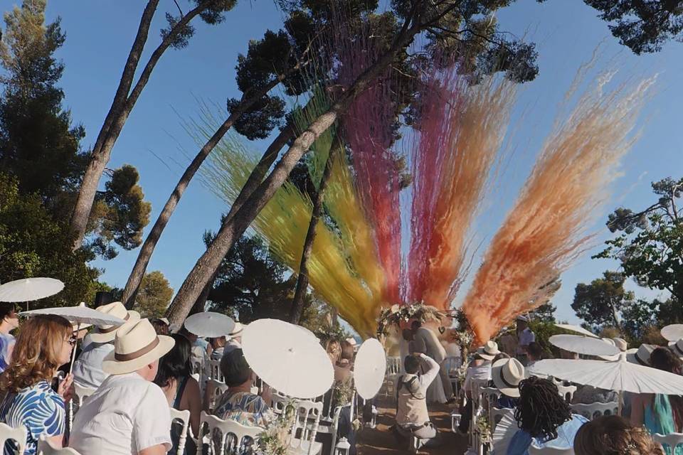 Fusées de couleurs