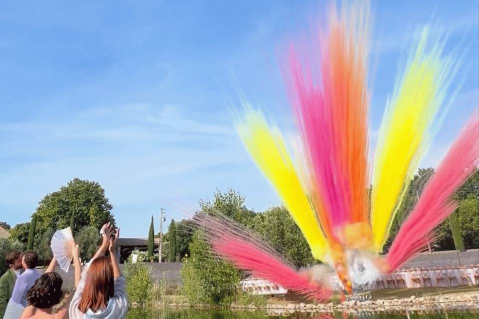 Fusées de couleurs