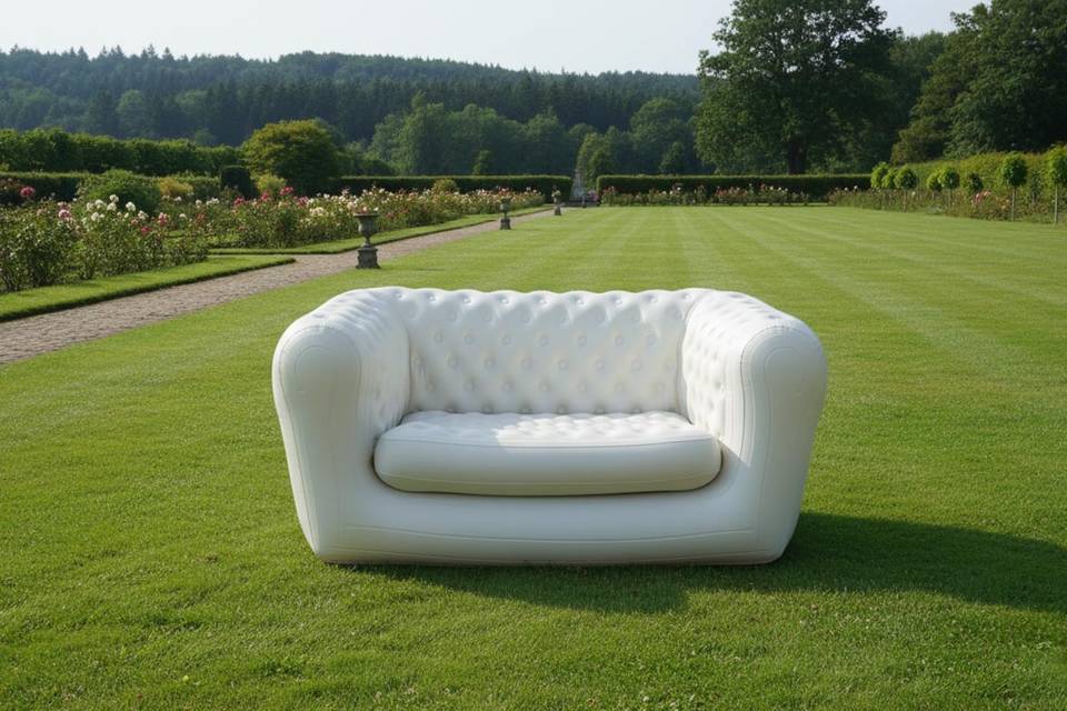 Canapé Chesterfield blanc