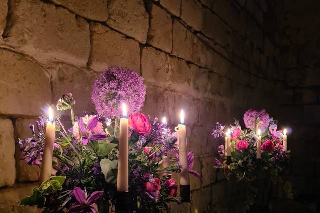Chandelier fleuri