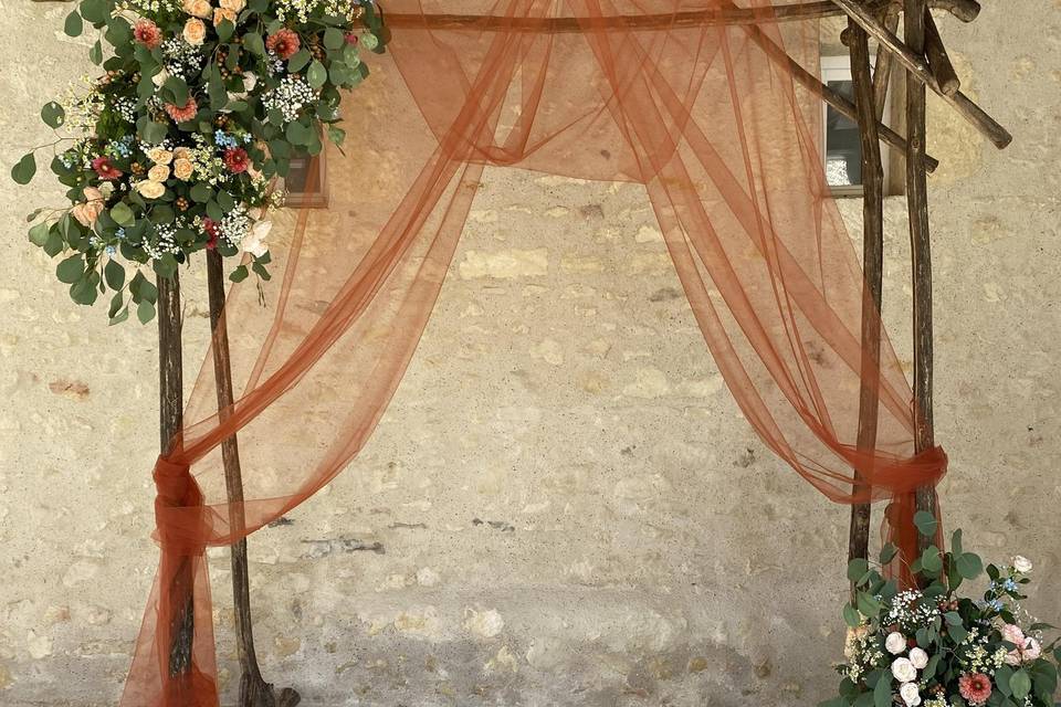 Arche et voile terracotta