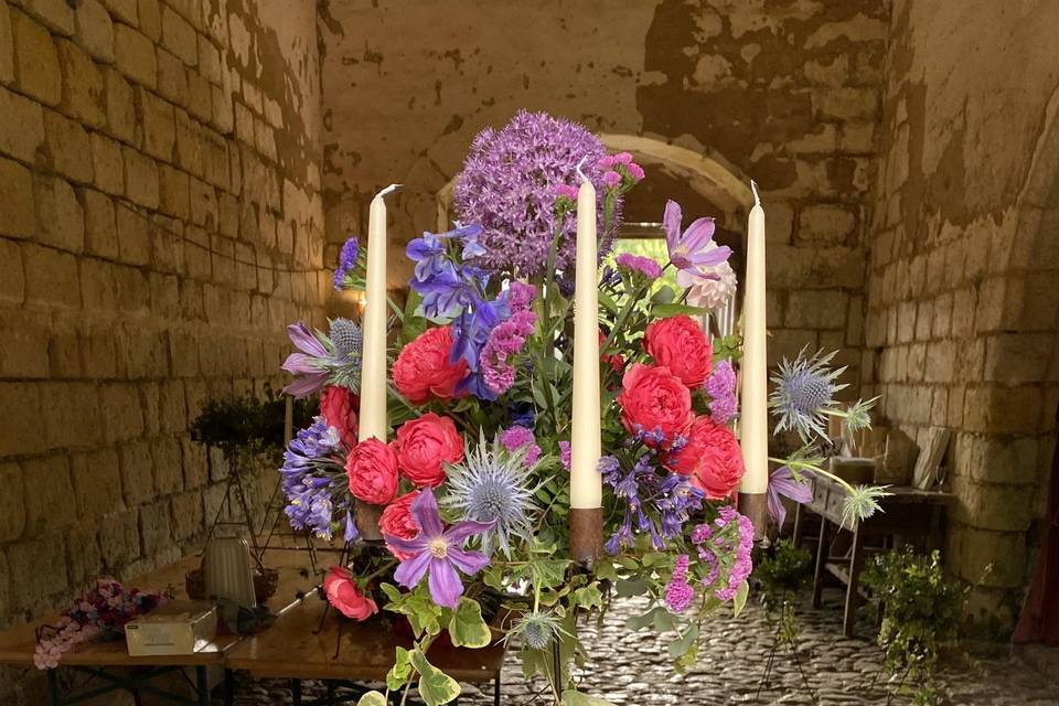 Chandelier fleuri