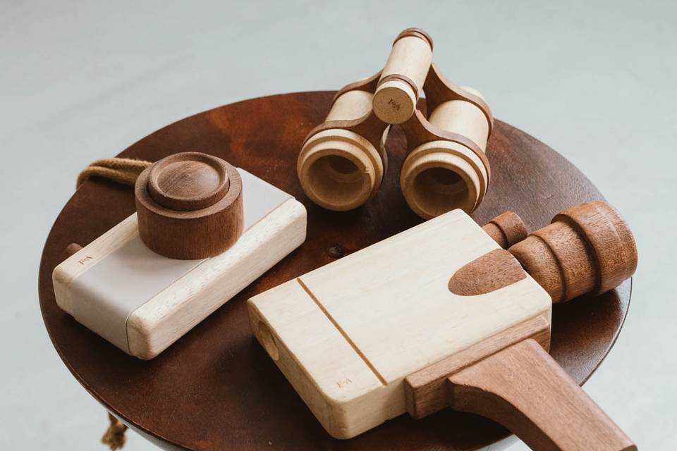 Accessoires en bois photobooth