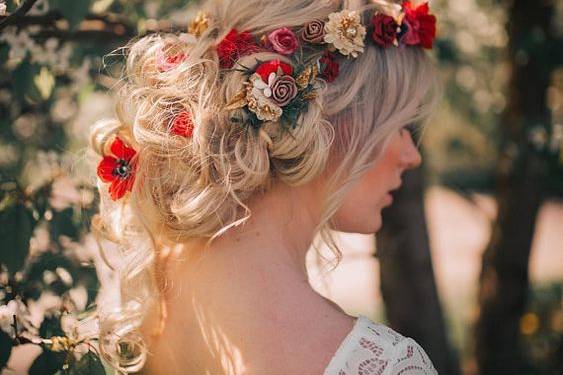 Fleurs cheveux mariée