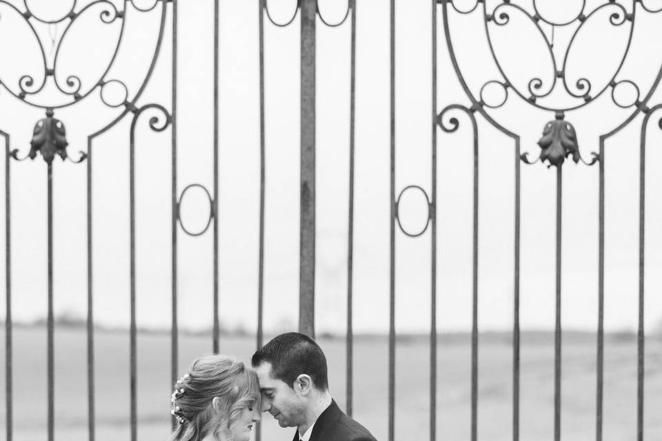 Portrait couple avec chiens