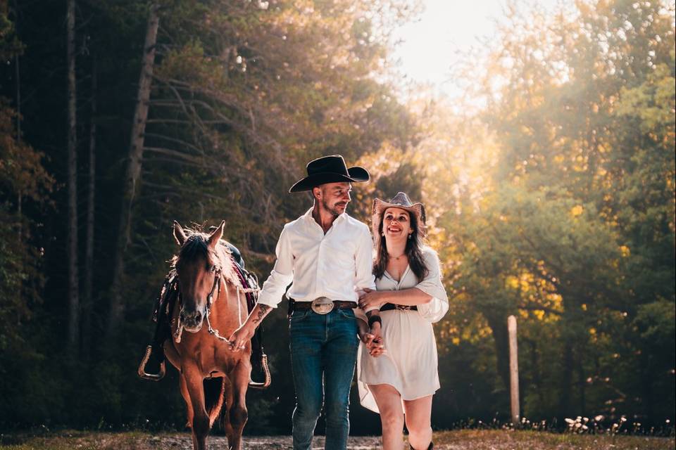 Futurs mariés & cheval