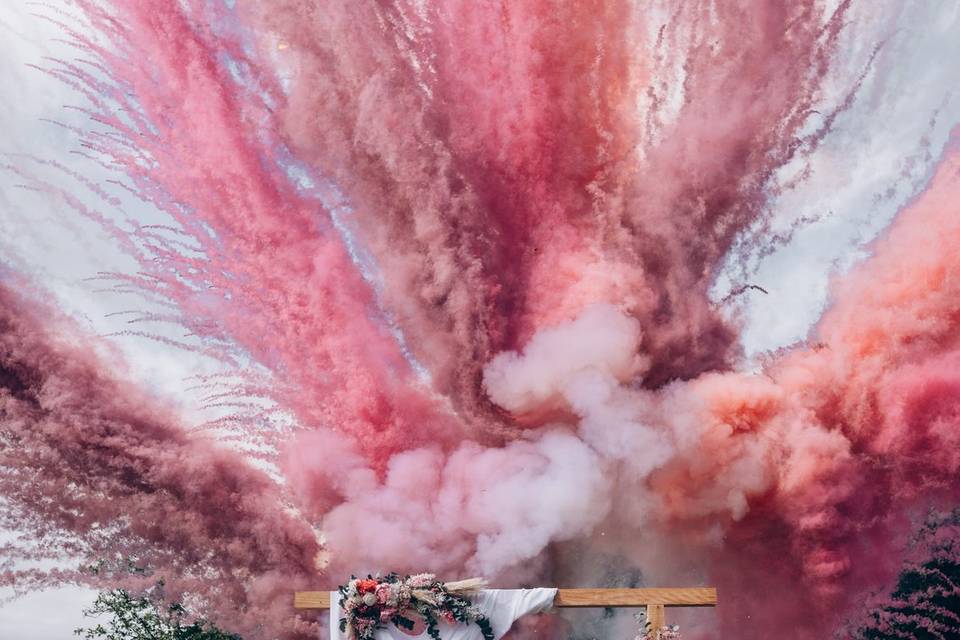 Feu d'artifice de jour