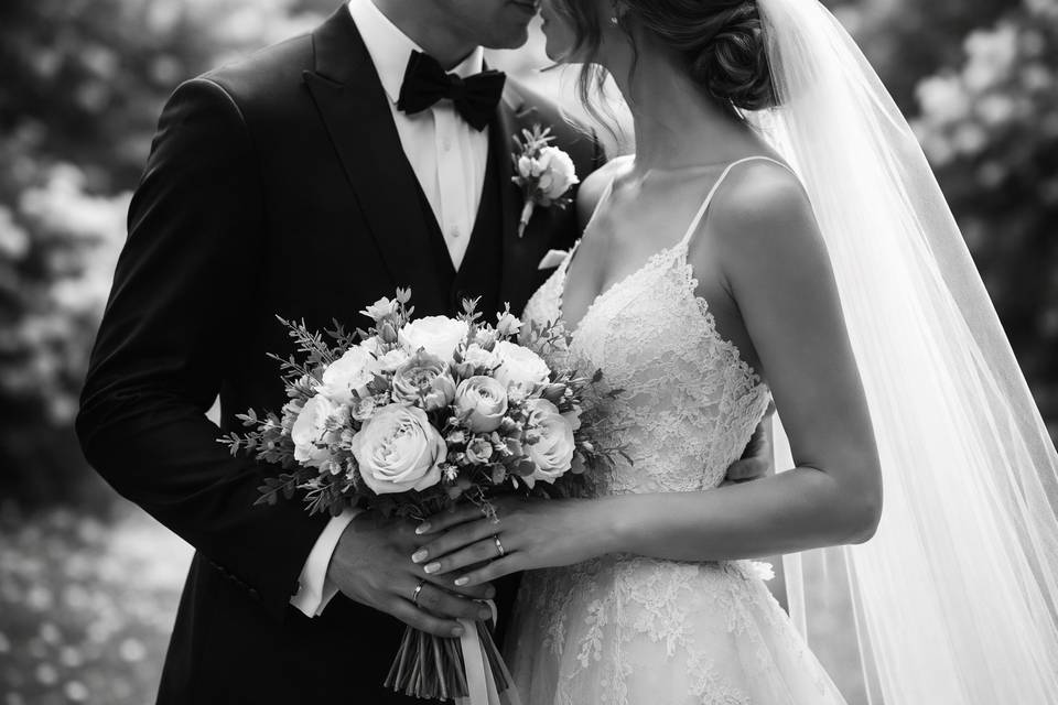Mariage en noir et blanc