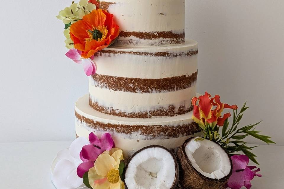 Naked cake exotique