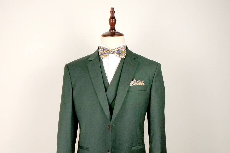 Costume homme vert motif