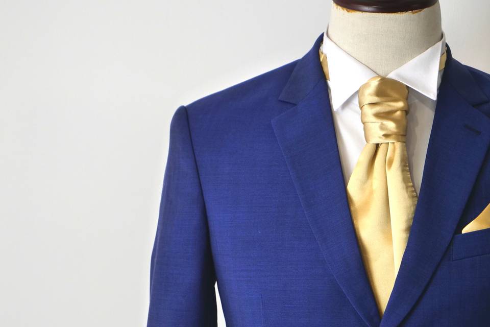 Costume homme bleu doré