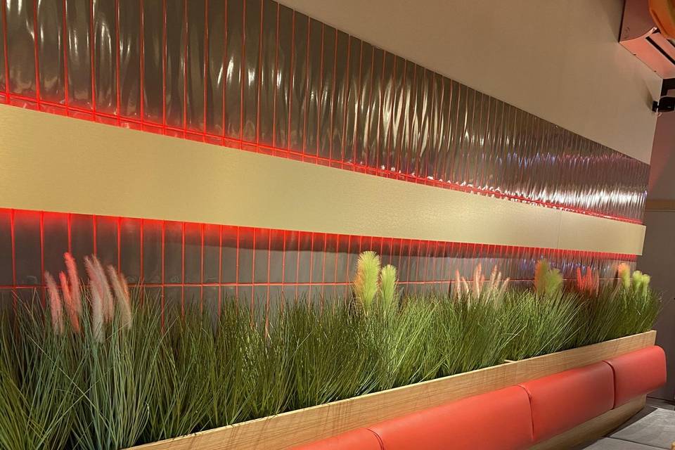 Banquette et décoration