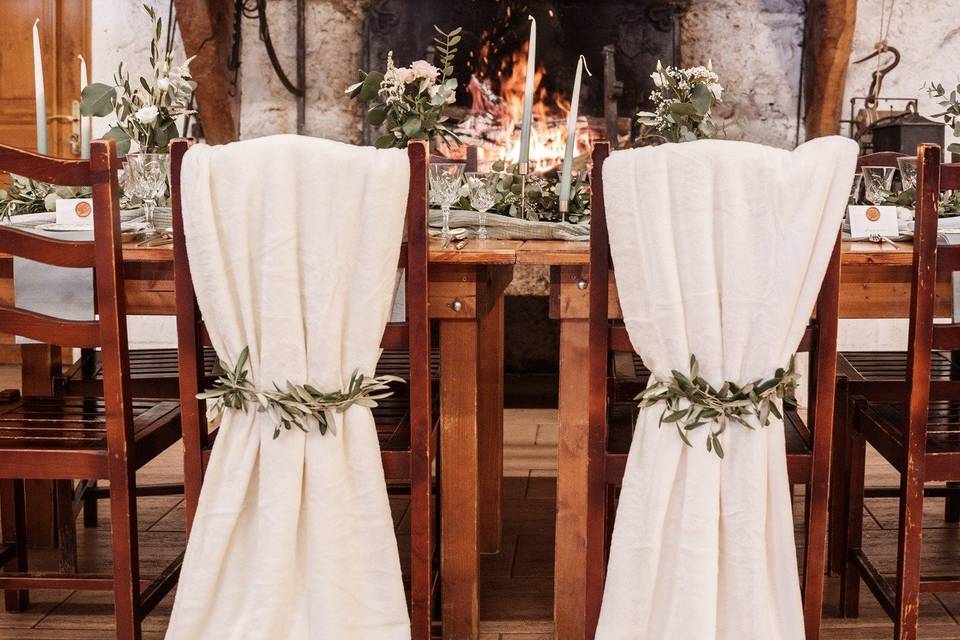 Mariage intime hivernal