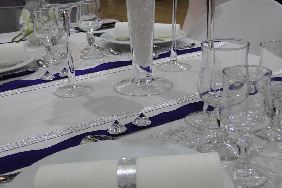 Détails déco table diamant