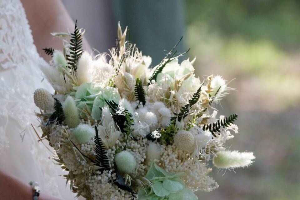 Bouquet de mariée séché