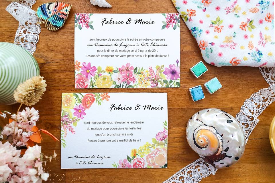 Cartes invitation Corse