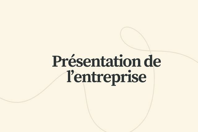 Présentation de l'entreprise
