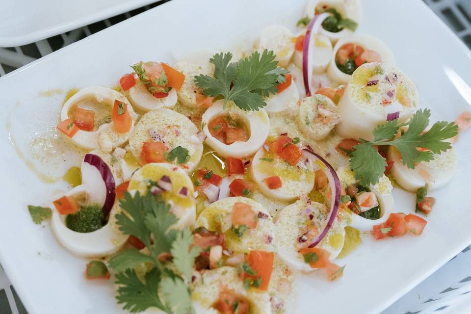 Ceviche de coeur de palmiers