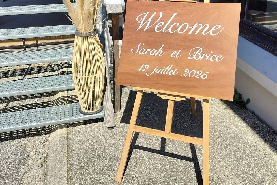 Panneau accueil bienvenue