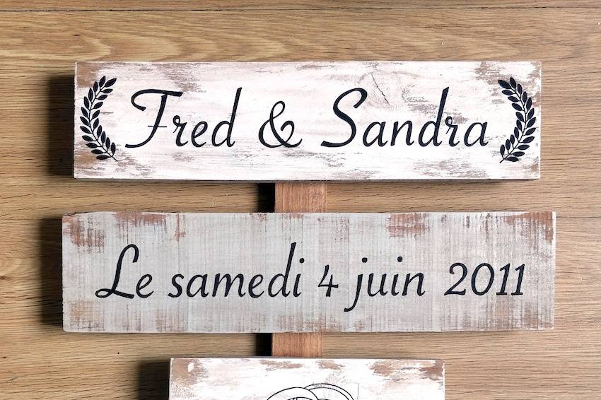Panneau accueil mariage